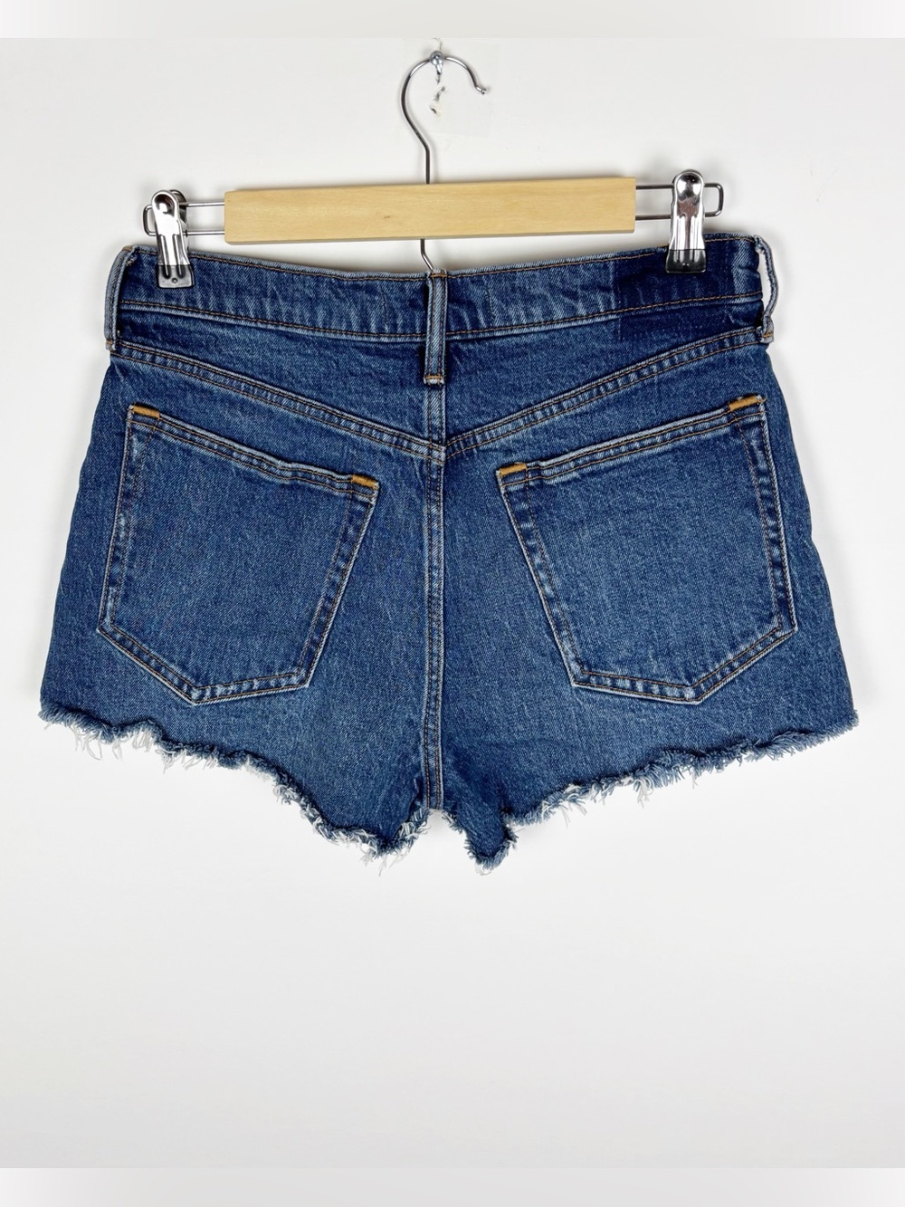 Abercrombie & Fitch The Mom Short High Rise Size 28 Blue Jean Denim Cut Off - Picture 2 of 5
